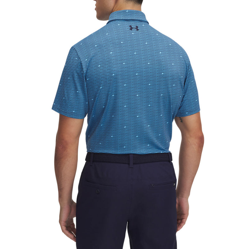 Under Armour Playoff 3.0 Printed Polo Golf Shirt - Blue