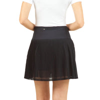 IBKUL Women's Solid Mesh Skort - Black