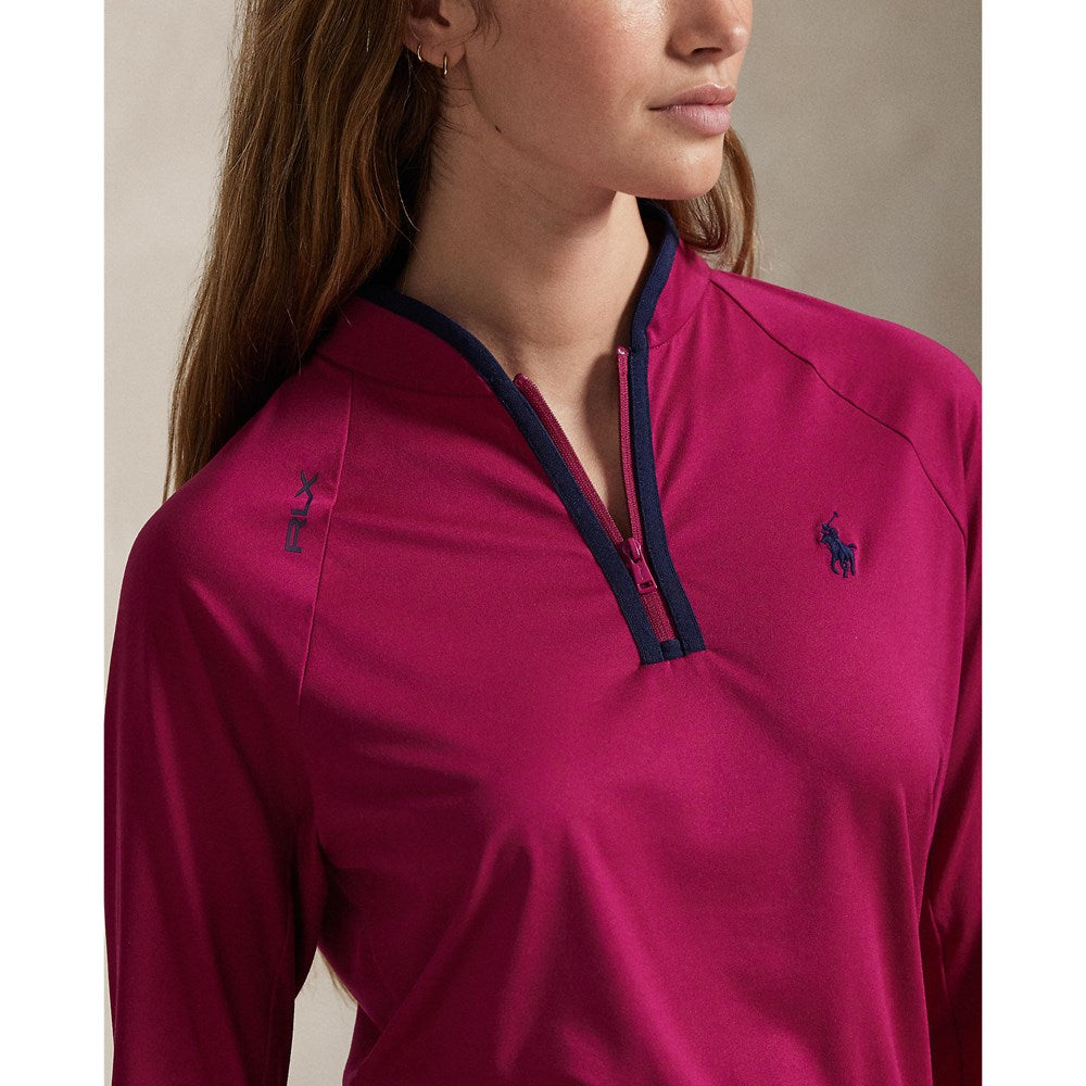 RLX Ralph Lauren Women's Stretch Jersey Quarter-Zip Pullover - Fuchsia Berry