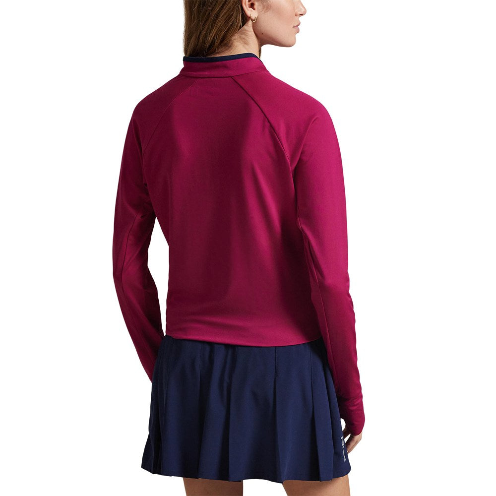 RLX Ralph Lauren Women's Stretch Jersey Quarter-Zip Pullover - Fuchsia Berry