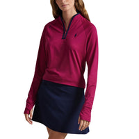 RLX Ralph Lauren Women's Stretch Jersey Quarter-Zip Pullover - Fuchsia Berry