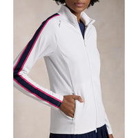 RLX Ralph Lauren Women's Power Stretch Mockneck Zip Jacket - Ceramic White Multi