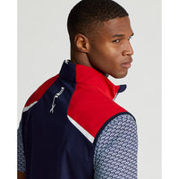 RLX Ralph Lauren Packable Water-Repellent Vest- French Navy/Red