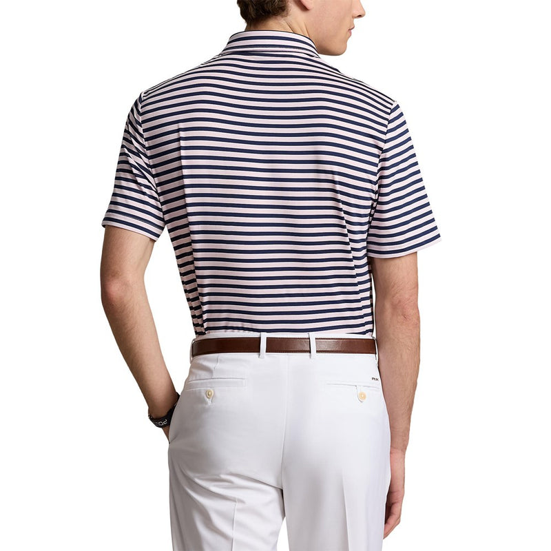 RLX Ralph Lauren Stripe Lightweight Airflow Golf Polo Shirt - Ceramic White Multi