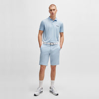 BOSS Paddytech Jacquard Golf Polo Shirt - Open Blue