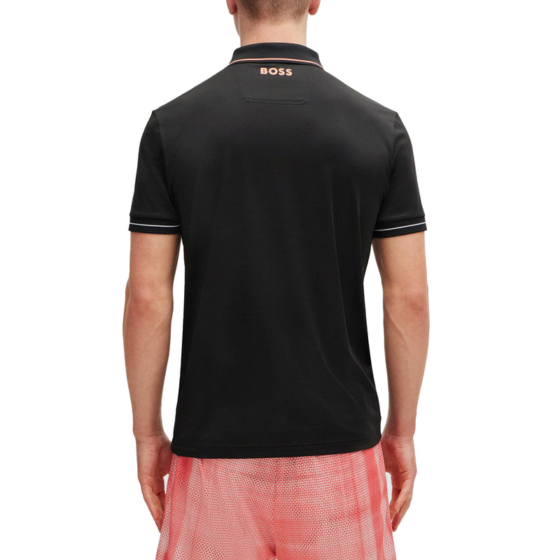 BOSS Paul Pro Slim Fit Golf Shirt - Black