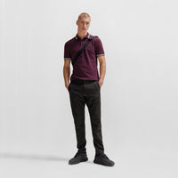 Boss Paddy Cotton Pique Polo - Dark Red