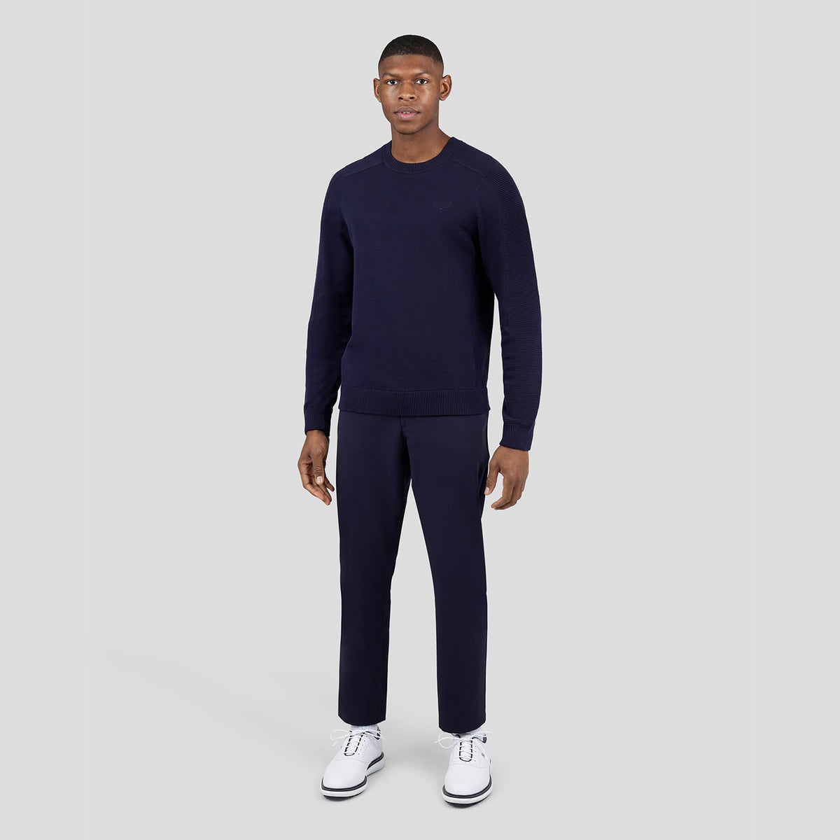 Castore Knitted Golf Crew Neck - Midnight Navy