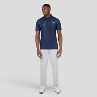 Castore Geo Splice Printed Golf Polo Shirt - Navy