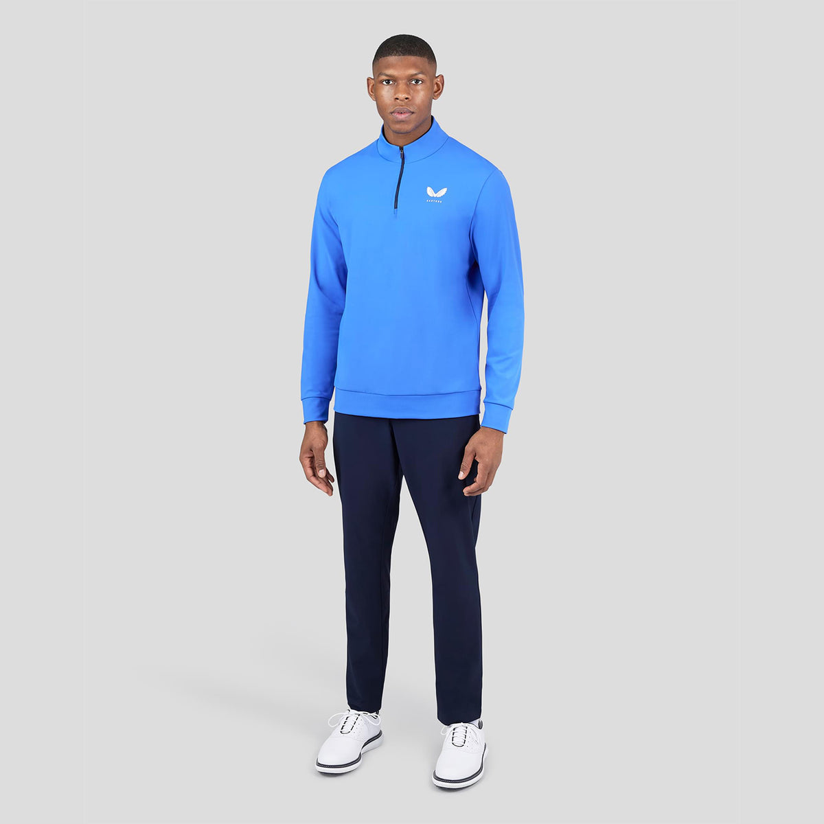 Castore Classic Mock Neck 1/4 Zip- Royal Blue