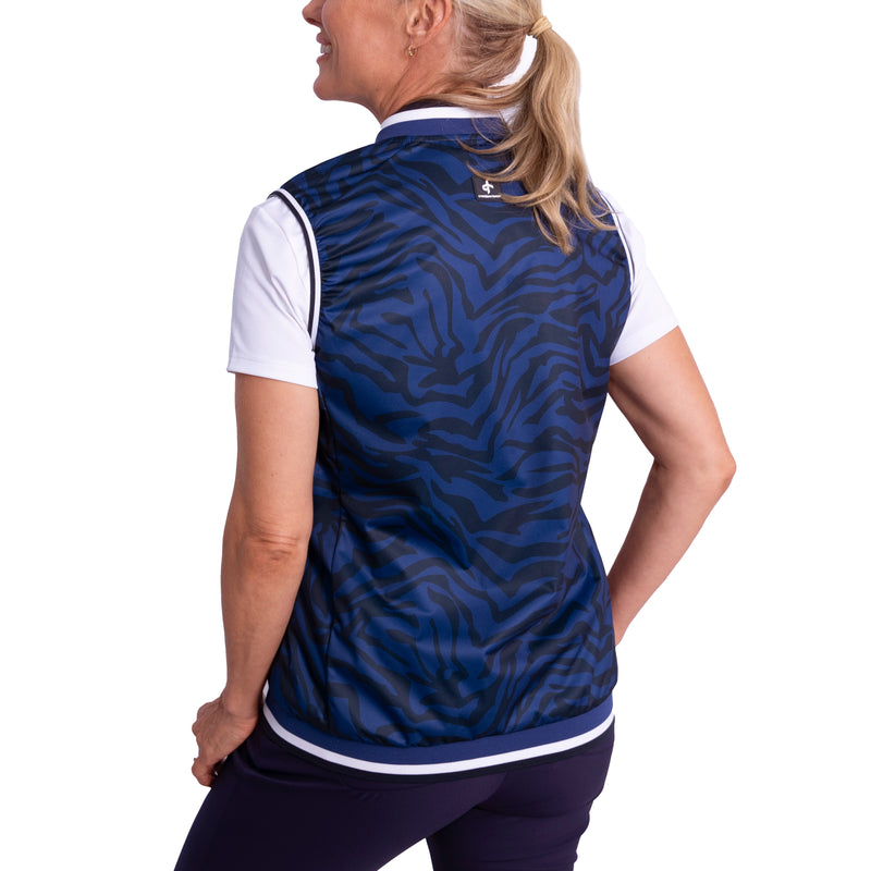 Cross Women 's Storm Golf Vest -Navy Zebra