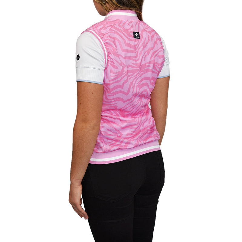 Cross Women 's Storm Golf Vest -Pink Zebra