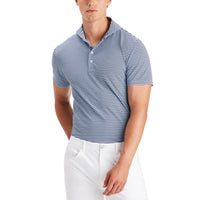 G/ Fore Feeder Stripe Pique Golf Polo Shirt -Sky/ Twilight