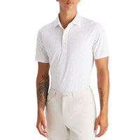 G/ Fore Aye Papi Tech Pique Golf Shirt -Snow/ Nimbus