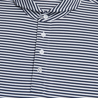 G/Fore Feeder Stripe Tech Jersey Polo Golf Shirt - Twilight