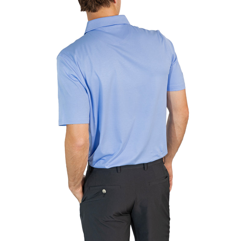 Glenmuir Tain Mercerised Cotton Golf Polo Shirt - Light Blue