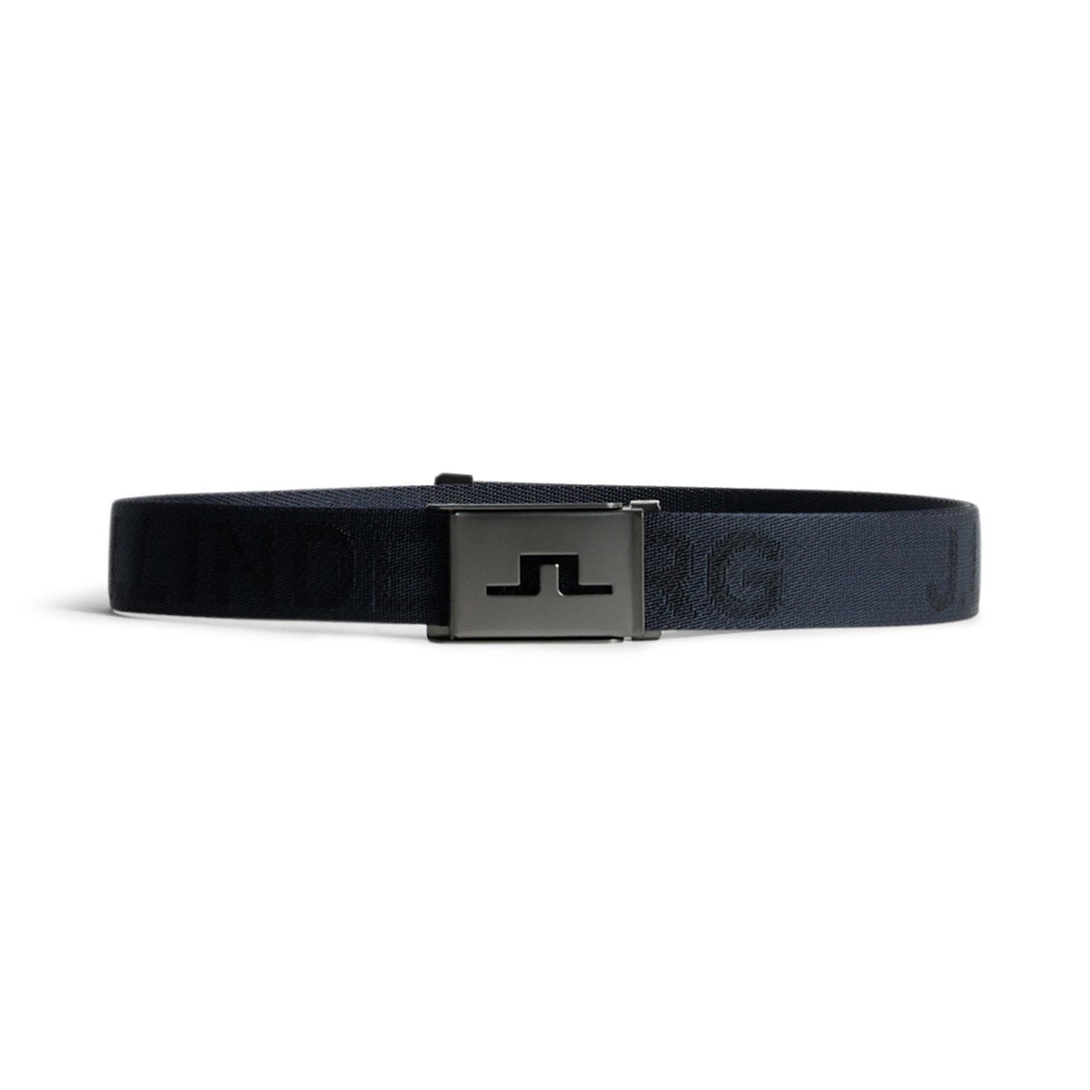 J.Lindeberg Roy Logo Webbing Golf Belt - JL Navy