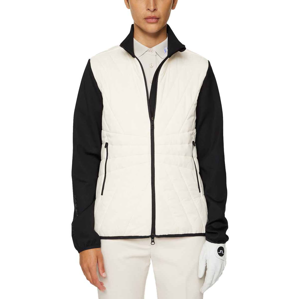 J.Lindeberg Women's Holma Quilt Hybrid Golf Jacket - Whisper White