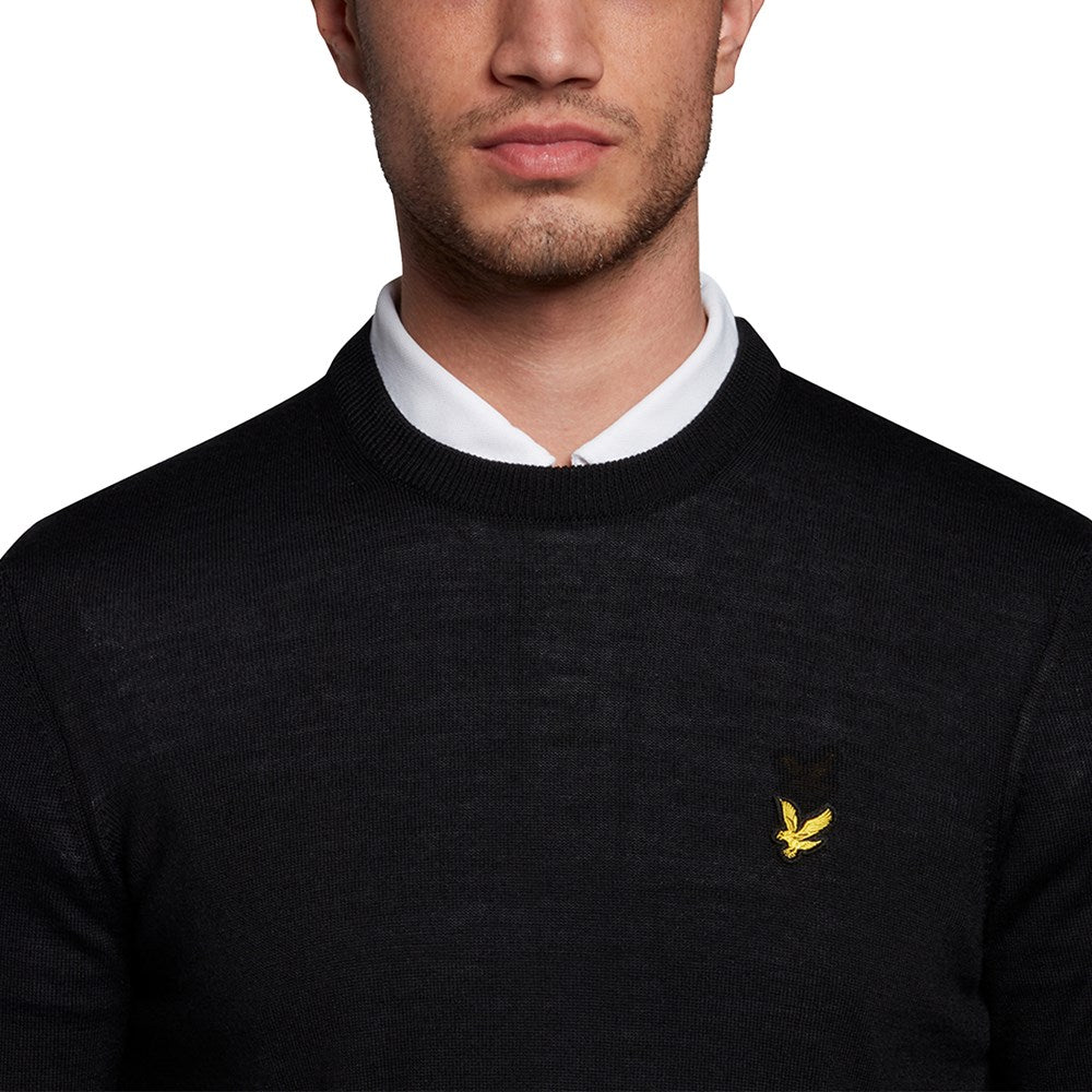 Lyle & Scott Crew Neck Pullover - Jet Black