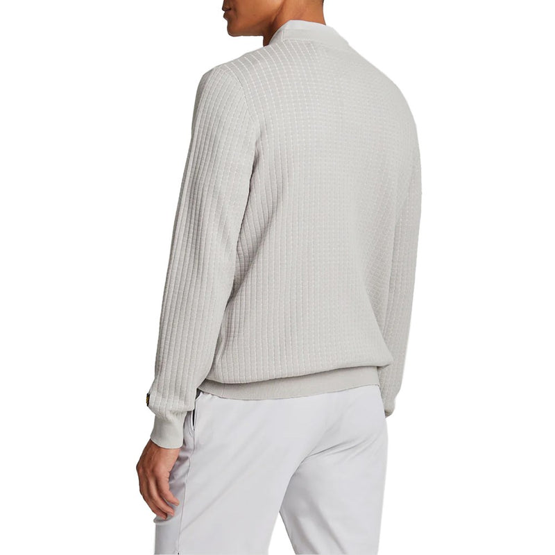 Lyle과 Scott Golf Grid Crew Neck Jumper -Pebble