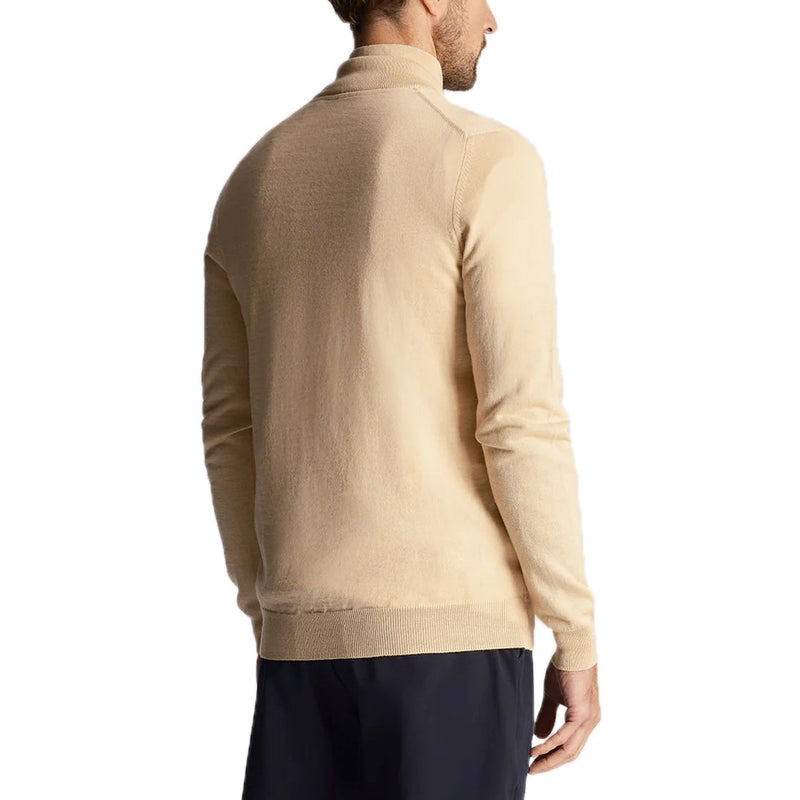 Lyle & Scott Golf Core 1/4 Zip Merino Mix - Sand Dune