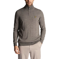 Lyle & Scott Core 1/4 Zip Merino Mix -Mid Grey Marl