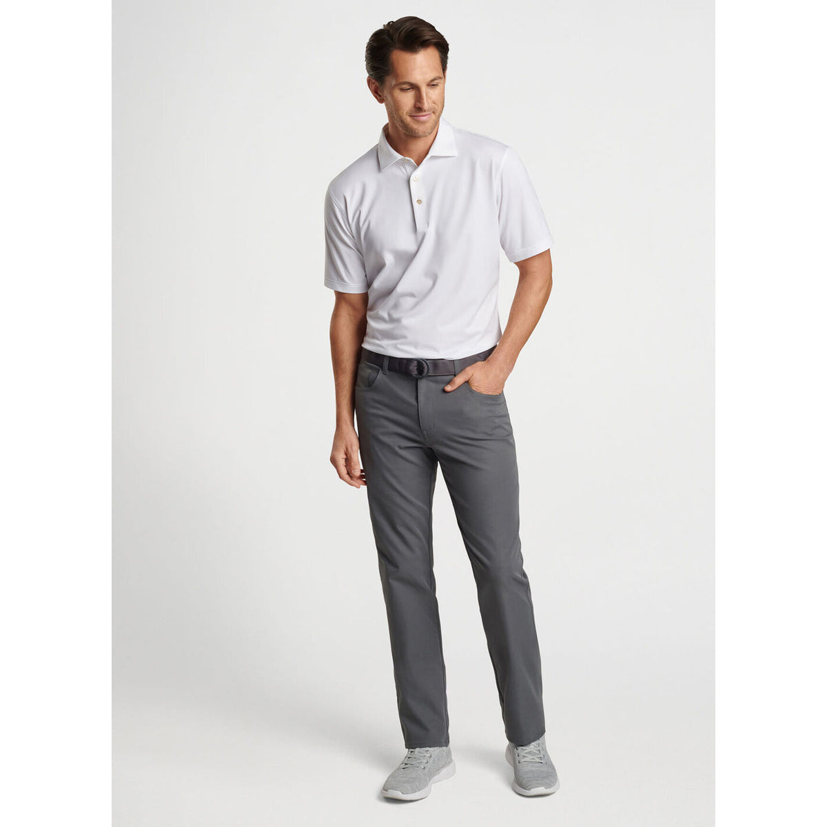 Peter Millar Performance 5 Pocket Golf Pants - Gale Grey