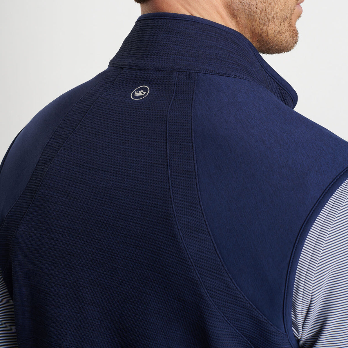 Peter Millar Vista Hybrid Full-Zip Golf Vest  - Navy