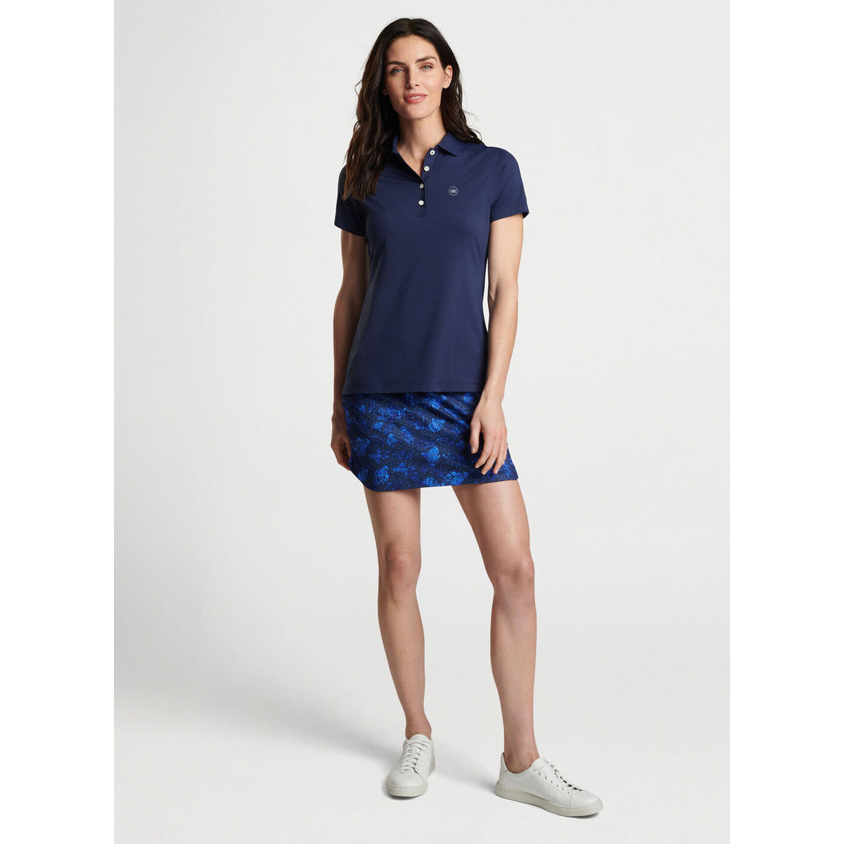 Peter Millar Women's Performance Stretch Jersey Golf Shirt - Navy