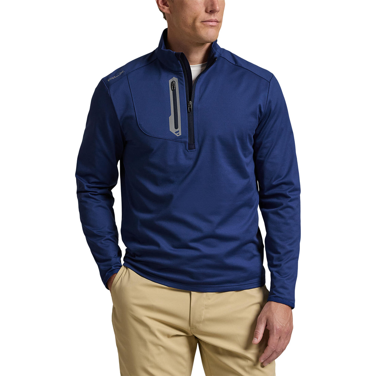 RLX Ralph Lauren Driver Stretch Jersey Golf Pullover -  Annapolis Blue