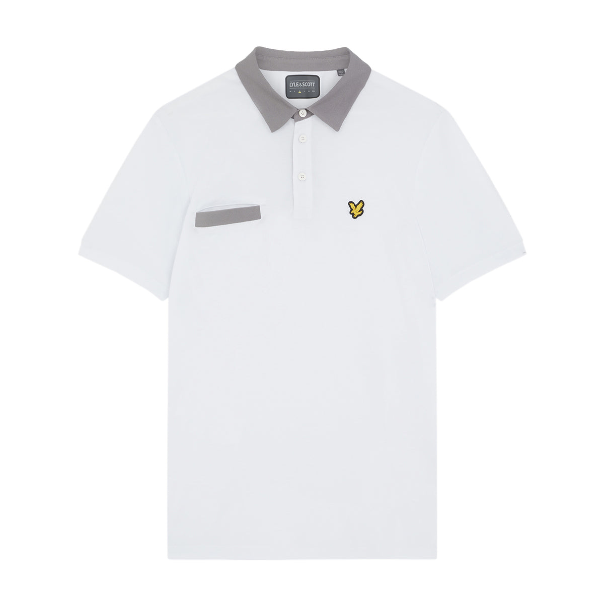 Lyle &amp; Scott Aviemore 폴로 - 화이트/록 그레이