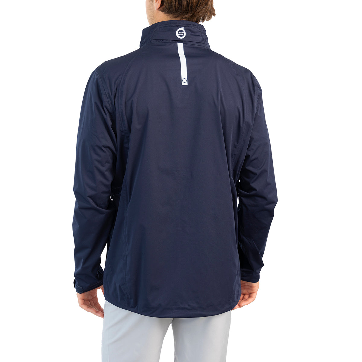 Sunderland Whisperdry Pro-Lite Lightweight Waterproof Golf Jacket - Navy/Silver