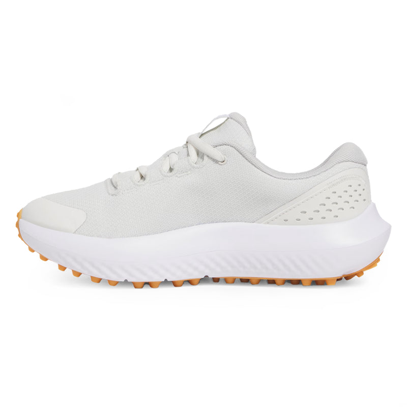 Under Armor Women 's Surge Spikeless Golf Shoes -White Clay/White