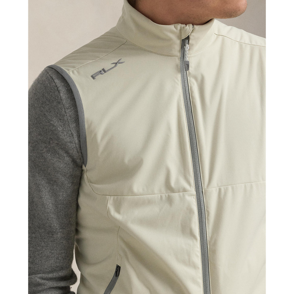 RLX Ralph Lauren Packable Interlock Golf Vest - Basic Sand