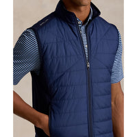 RLX Ralph Lauren Hybrid Cool Wool Full Zip Golf Vest - Refined Navy