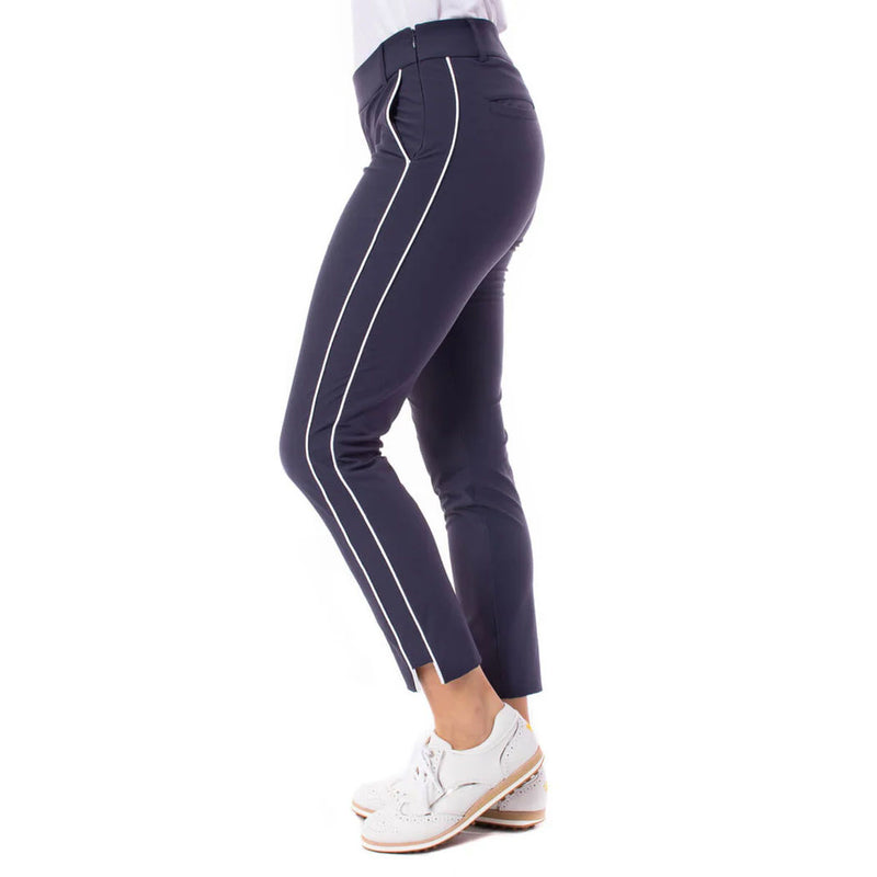 Golftini Women's Stretch Ankle Golf Pants - Navy/White