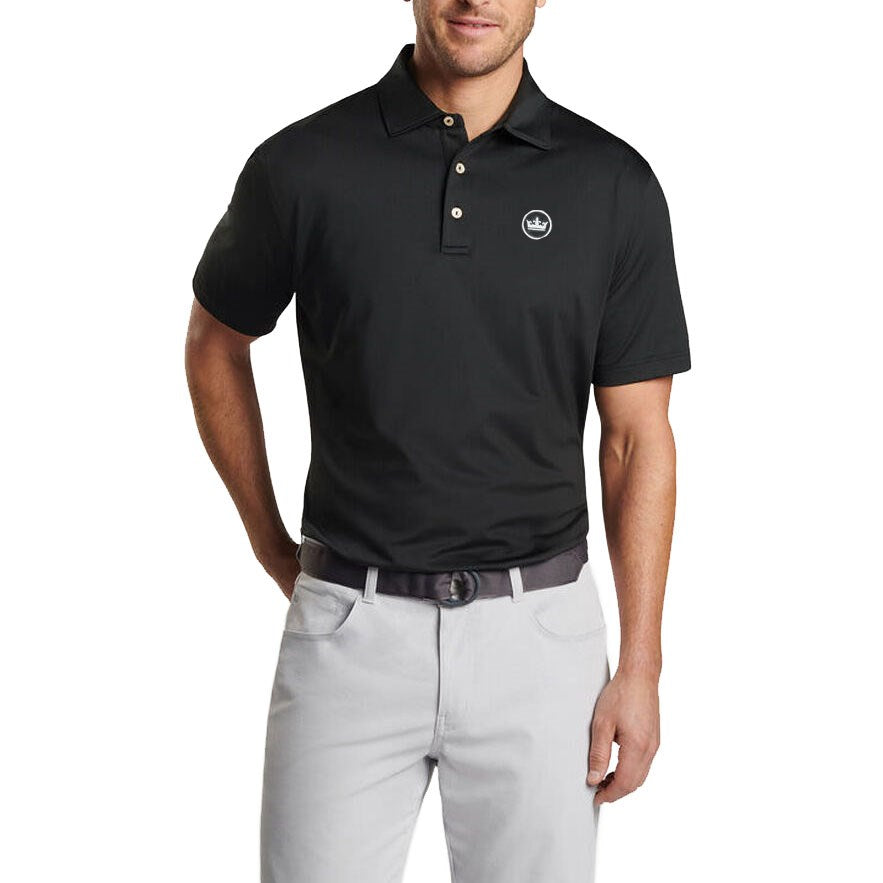 Peter Millar Performance Stretch Jersey Golf Shirt - Black