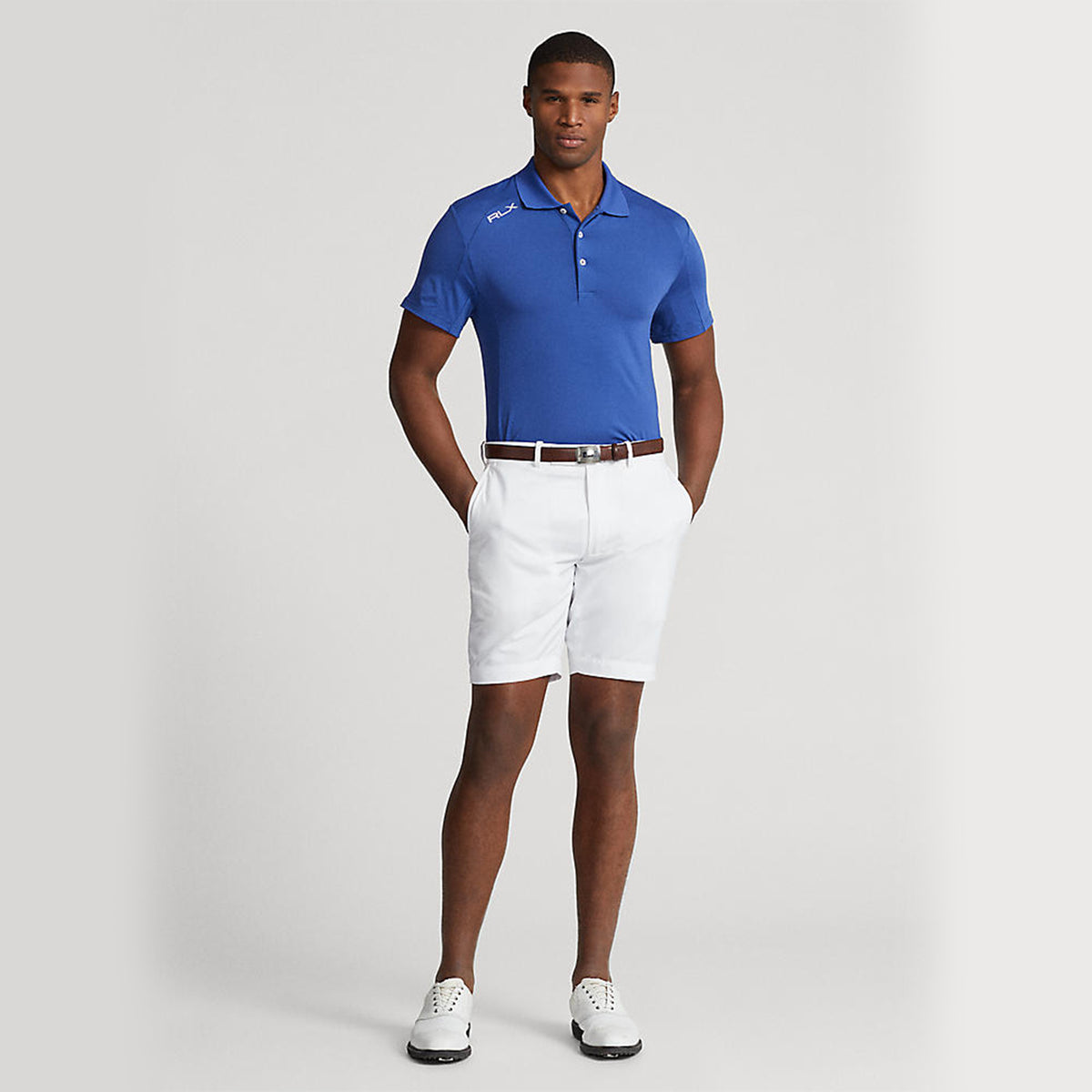 RLX Ralph Lauren Stretch Jersey Golf Polo Shirt - Royal Navy