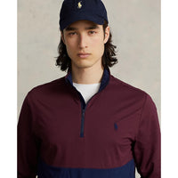 Polo Performance Ralph Lauren 1/4 Zip Peached Jersey - Harvard Wine/French Navy