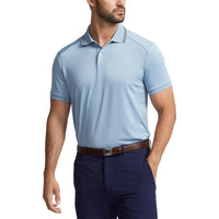 RLX Ralph Lauren Performance Jacquard Golf Shirt - Vessel Blue