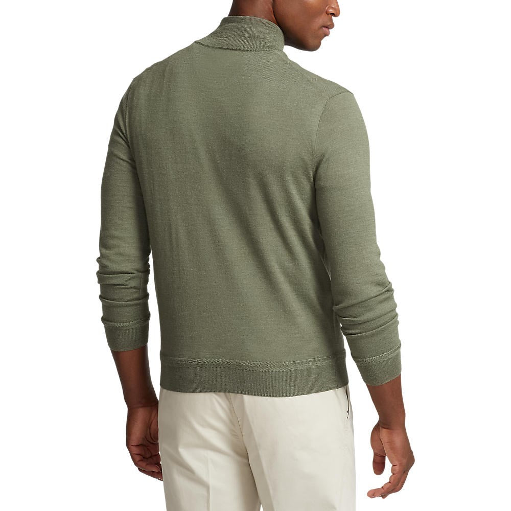 Polo Performance Ralph Lauren 1/4 Zip Coolmax Knit - Shamrock Heather