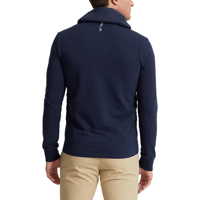 RLX Ralph Lauren Full Zip Fine Gauge Terry Cardigan - Medieval Blue Heather