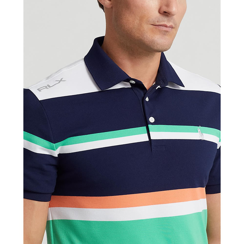 RLX Ralph Lauren Performance Pique Golf Shirt - French Navy Multi