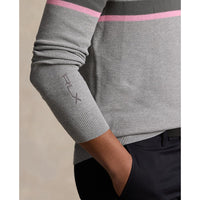 RLX Ralph Lauren Performance Striped Cotton-Blend Sweater - Andover Heather Multi