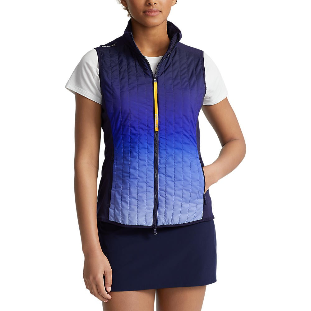 RLX Ralph Lauren Women's Quilted Hybrid Full Zip Vest - Active Ombre