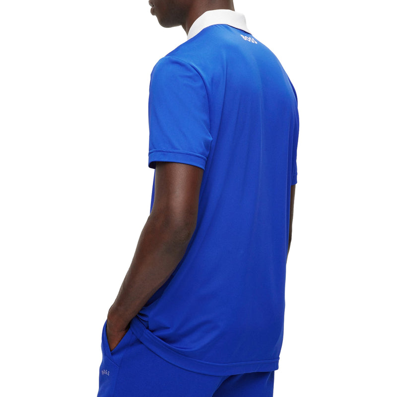 BOSS Paddytech Polo Golf Shirt - Medium Blue