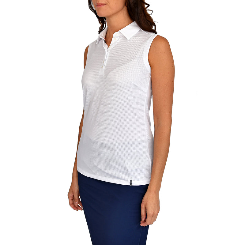 KJUS Women's Eve Sleeveless Golf Polo - White