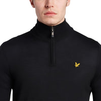 Lyle & Scott Core 1/4 Zip Merino Mix- True Black