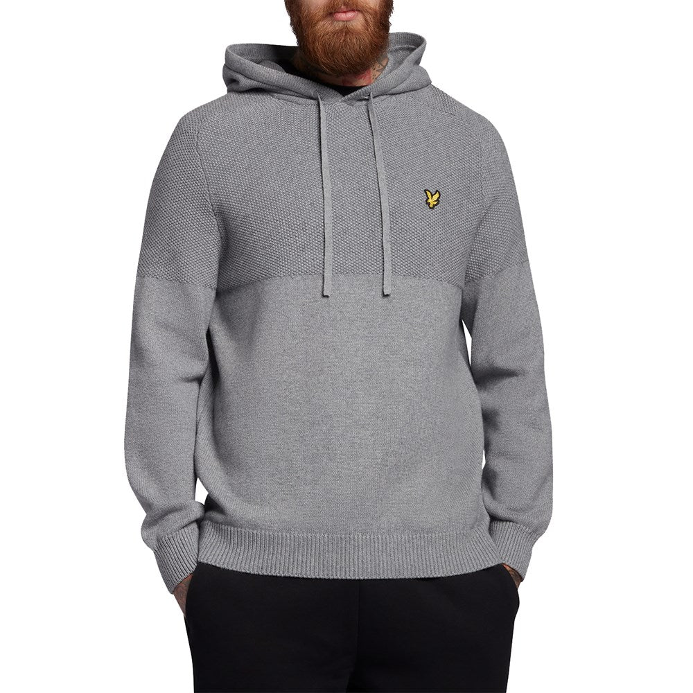 Lyle & Scott 씨앗 스티치 니트 까마귀 -Mid Grey Marl