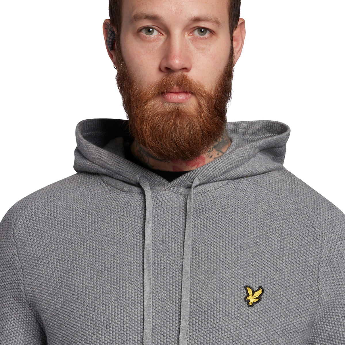 Lyle & Scott 씨앗 스티치 니트 까마귀 -Mid Grey Marl